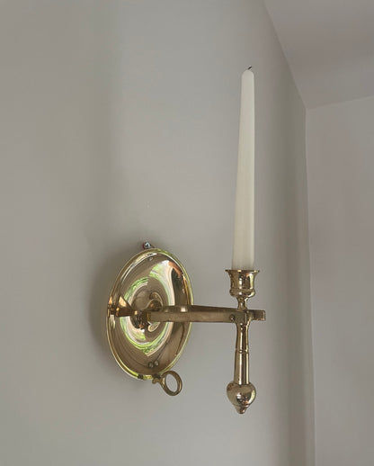 Pair of brass ship wall sconces