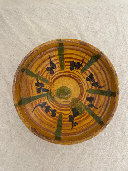 Romanian vintage clay bowl