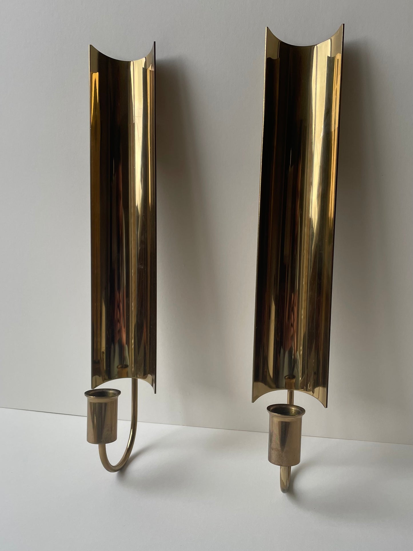 Candle wall sconces by PIERRE FORSSELL for Skultuna, Sweden, 1960s