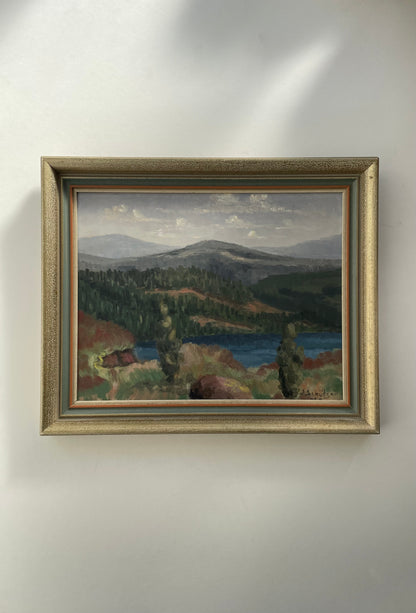 Mountain landscape oil painting by Sven Schützer-Branzén