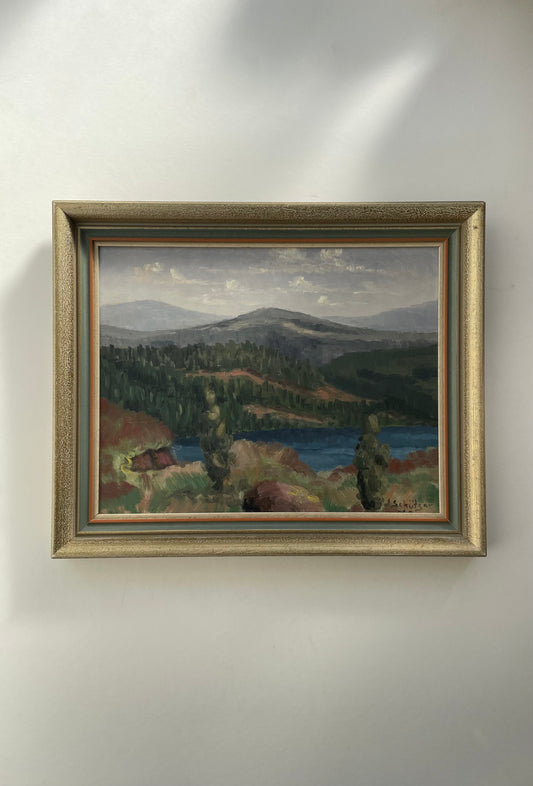 Mountain landscape oil painting by Sven Schützer-Branzén