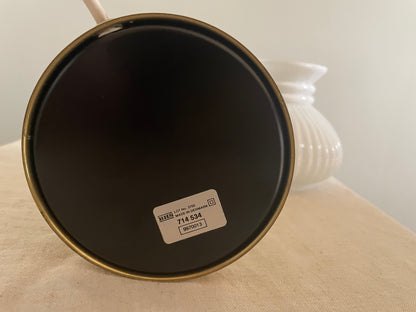 Small brass and milk glass table/desk lamp