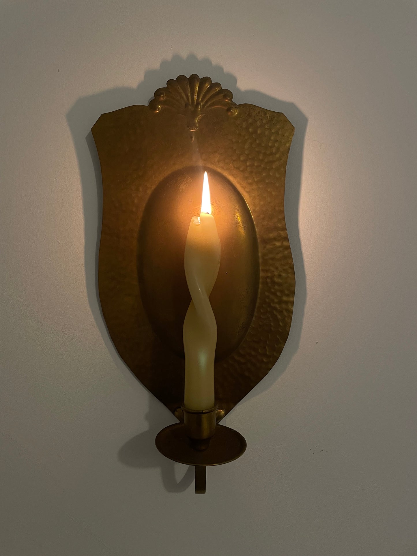 Pair of Swedish brass sconces by Knut Eriksson, Eskilstuna