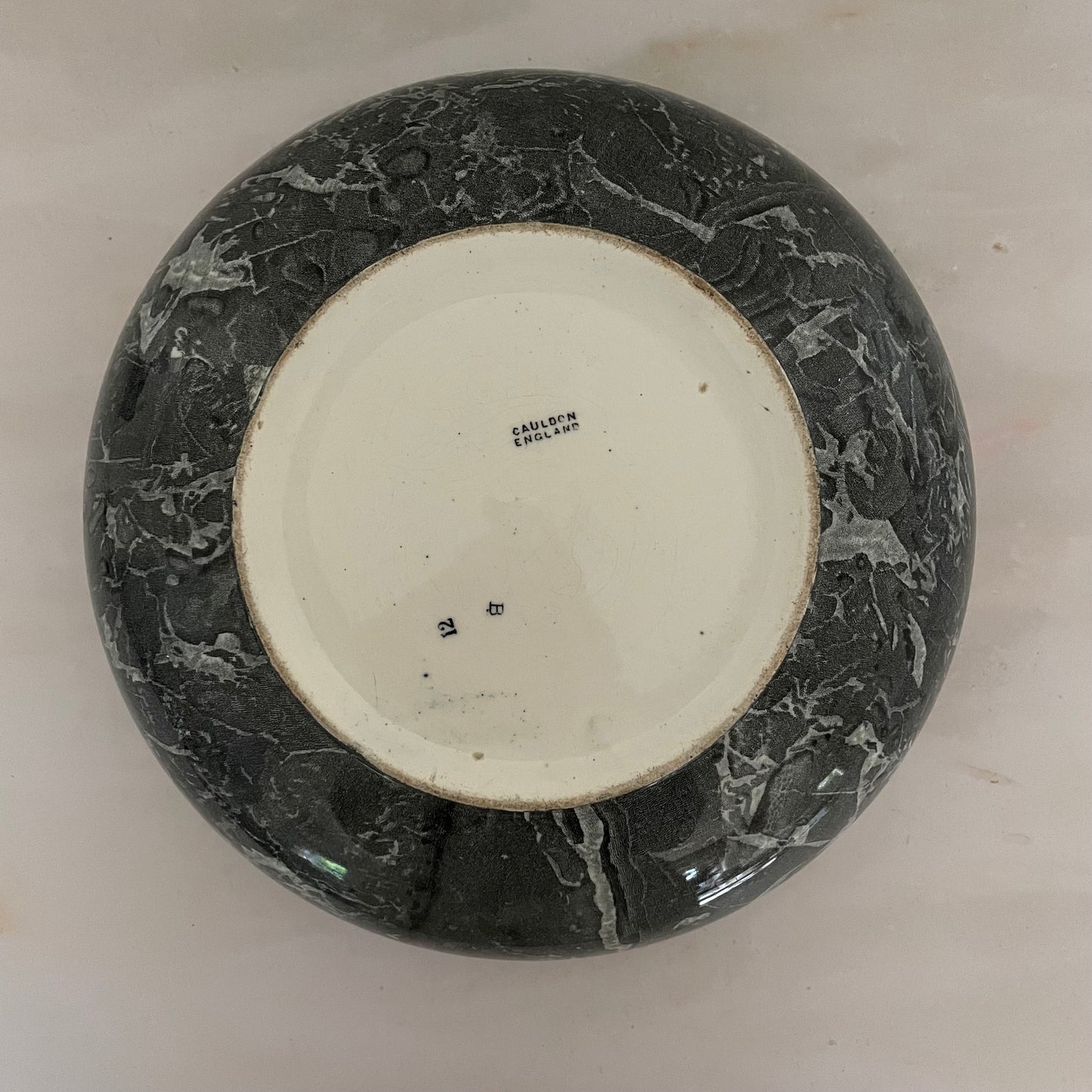 Ceramic faux marble bowl by Cauldon