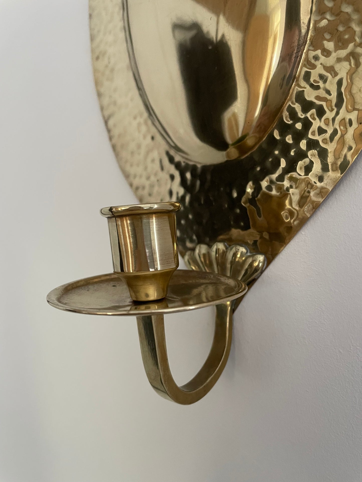Pair of Swedish brass sconces by Knut Eriksson, Eskilstuna
