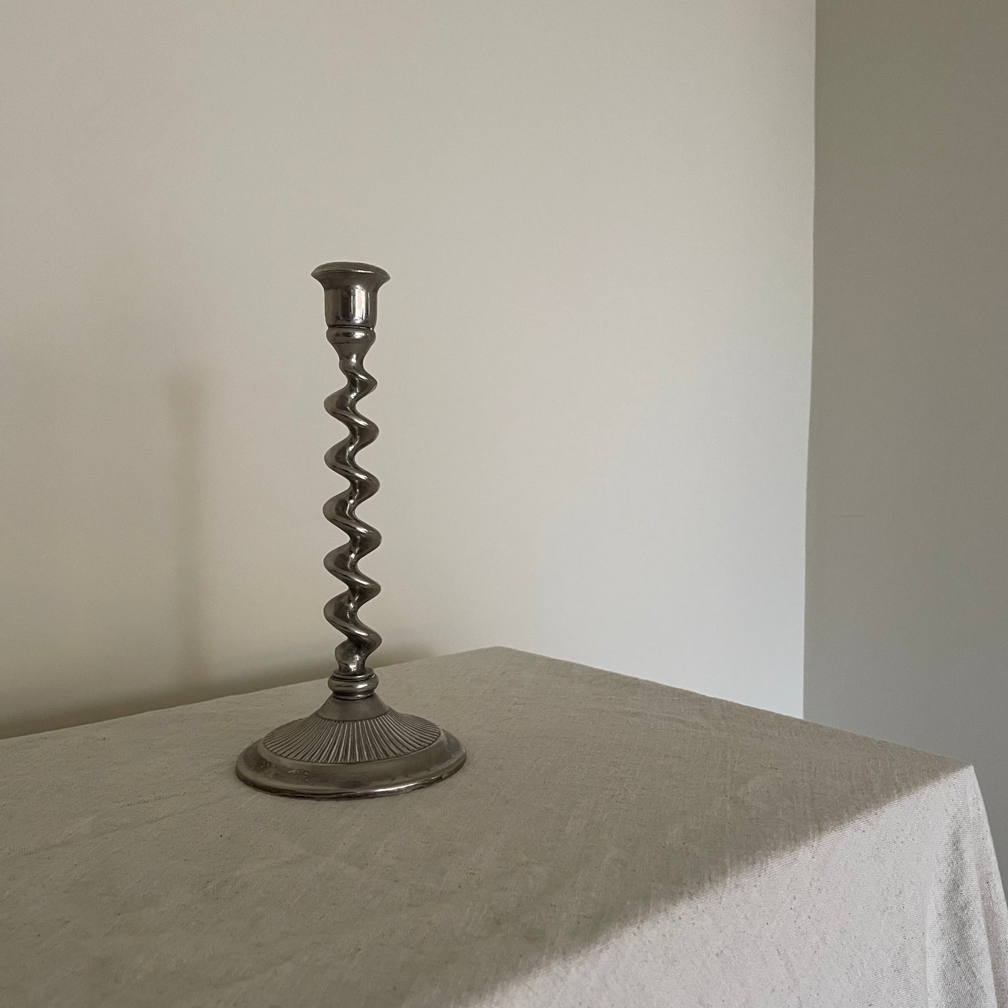 Barley twist candlestick holder