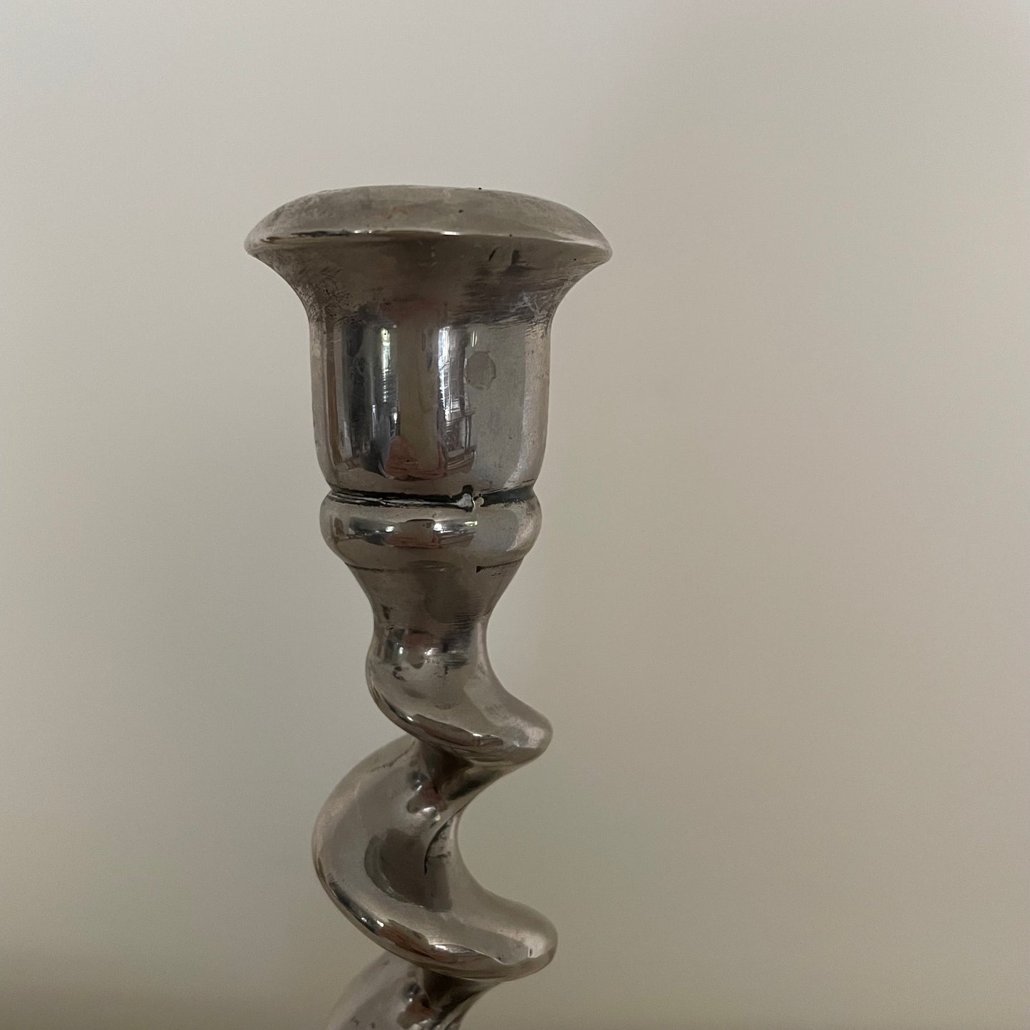 Barley twist candlestick holder