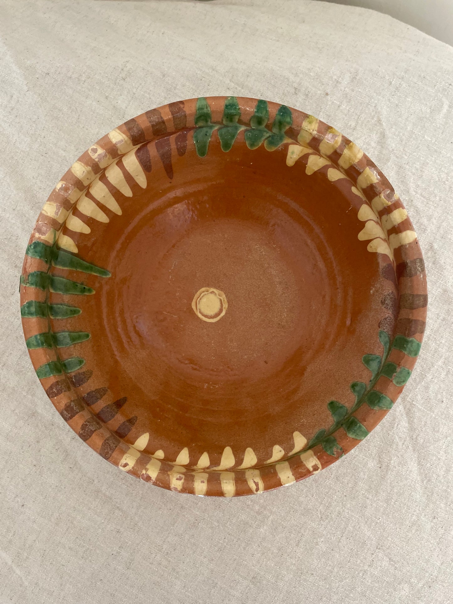 Romanian vintage clay bowl