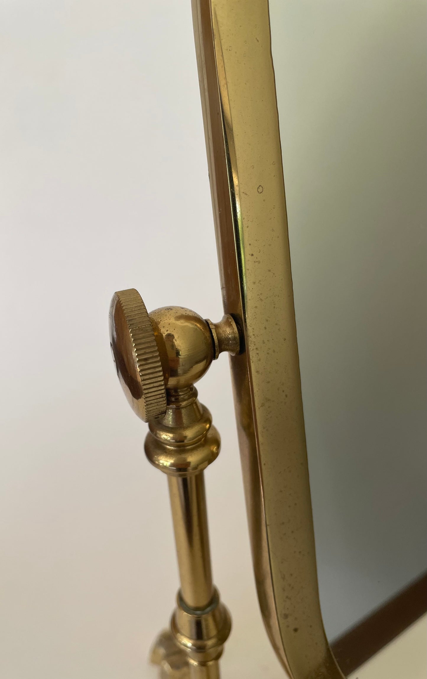 Brass vintage vanity mirror