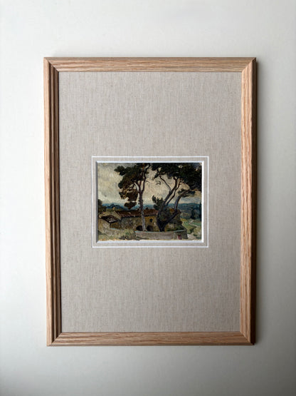 Framed Italian landscape with mount