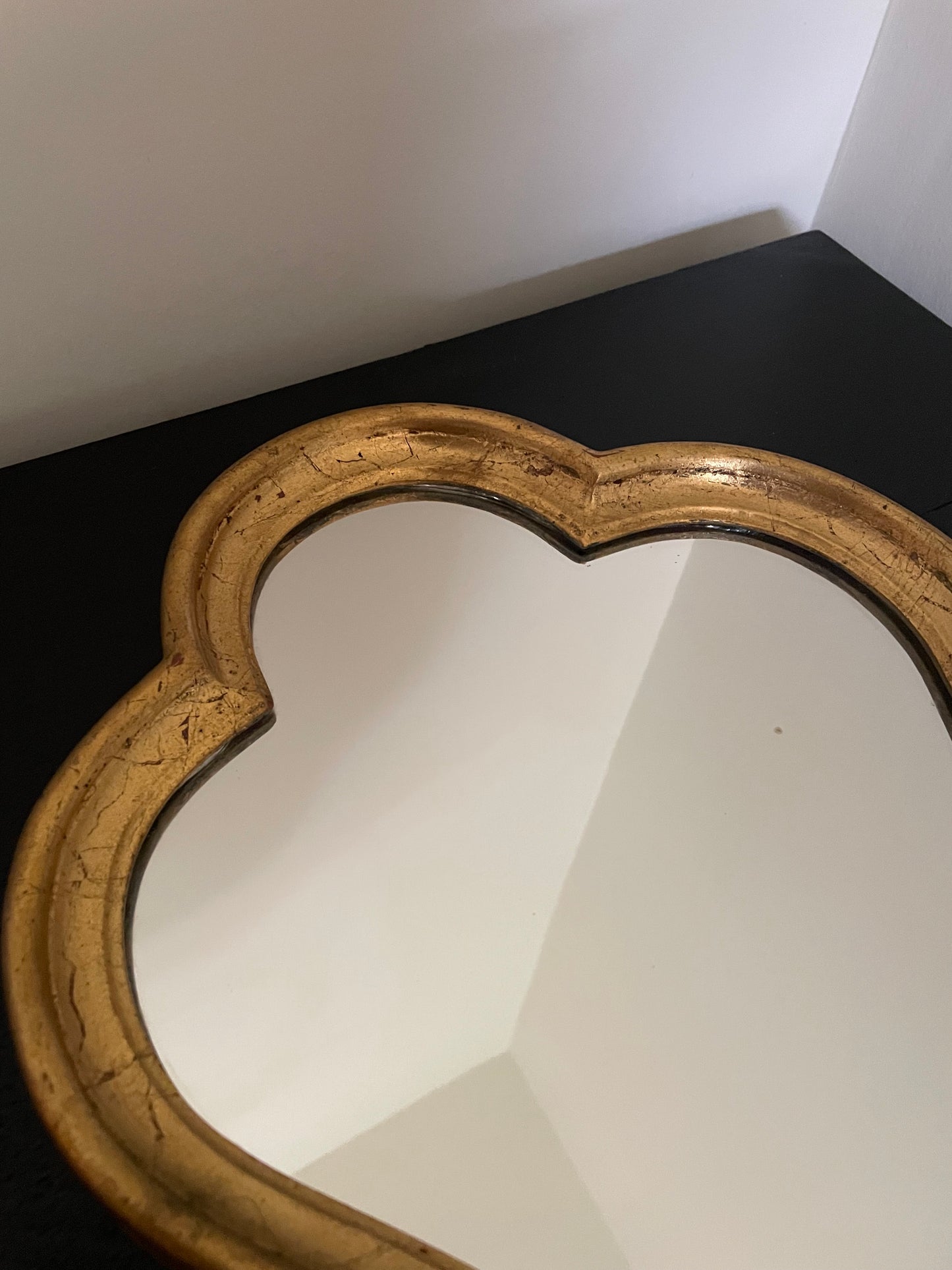 Small Louis XV style gold gilt mirror