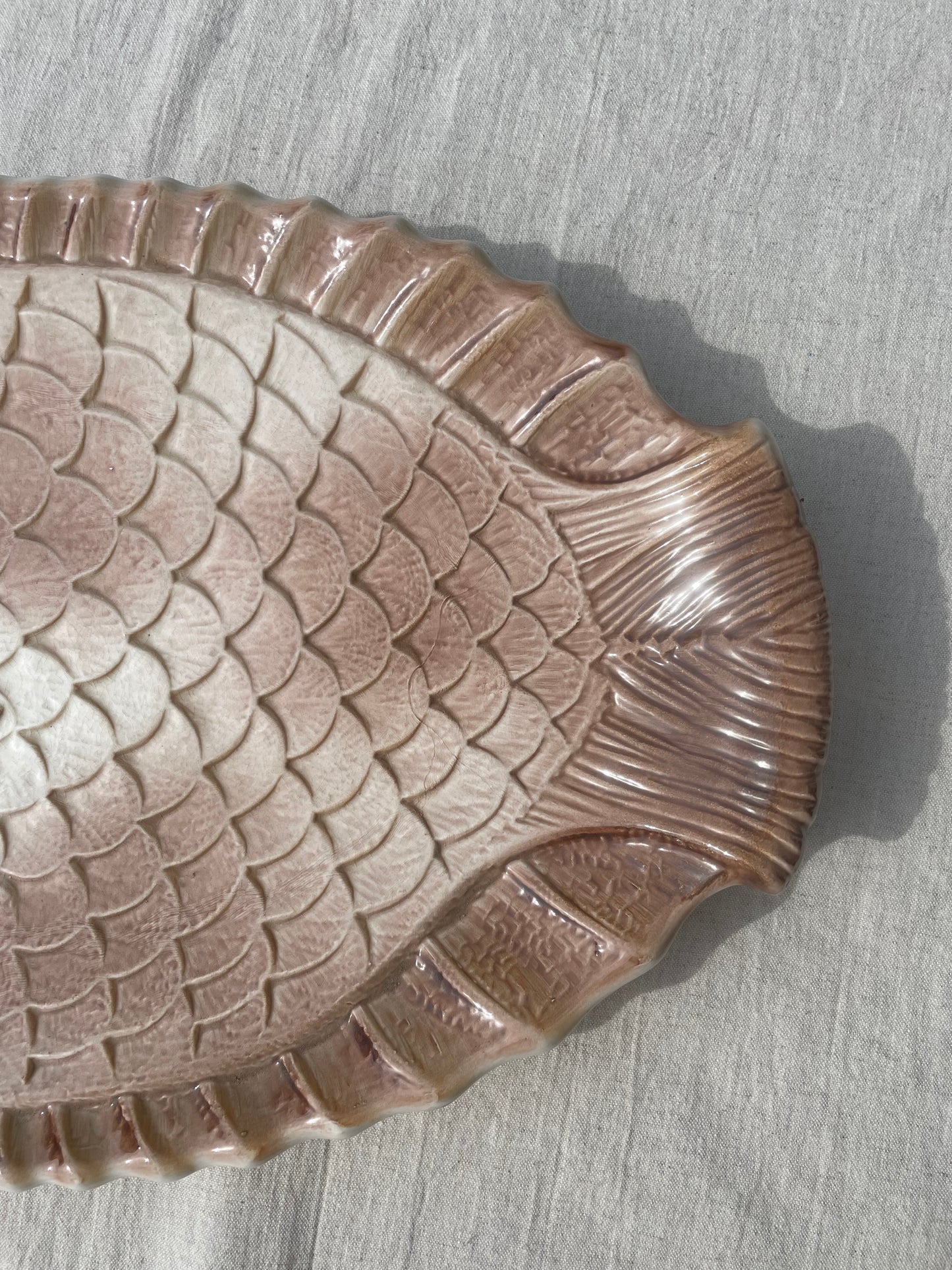 Vintage French Salmon fish platter