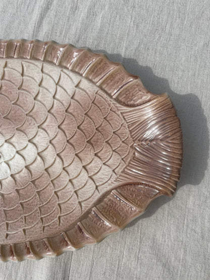 Vintage French Salmon fish platter