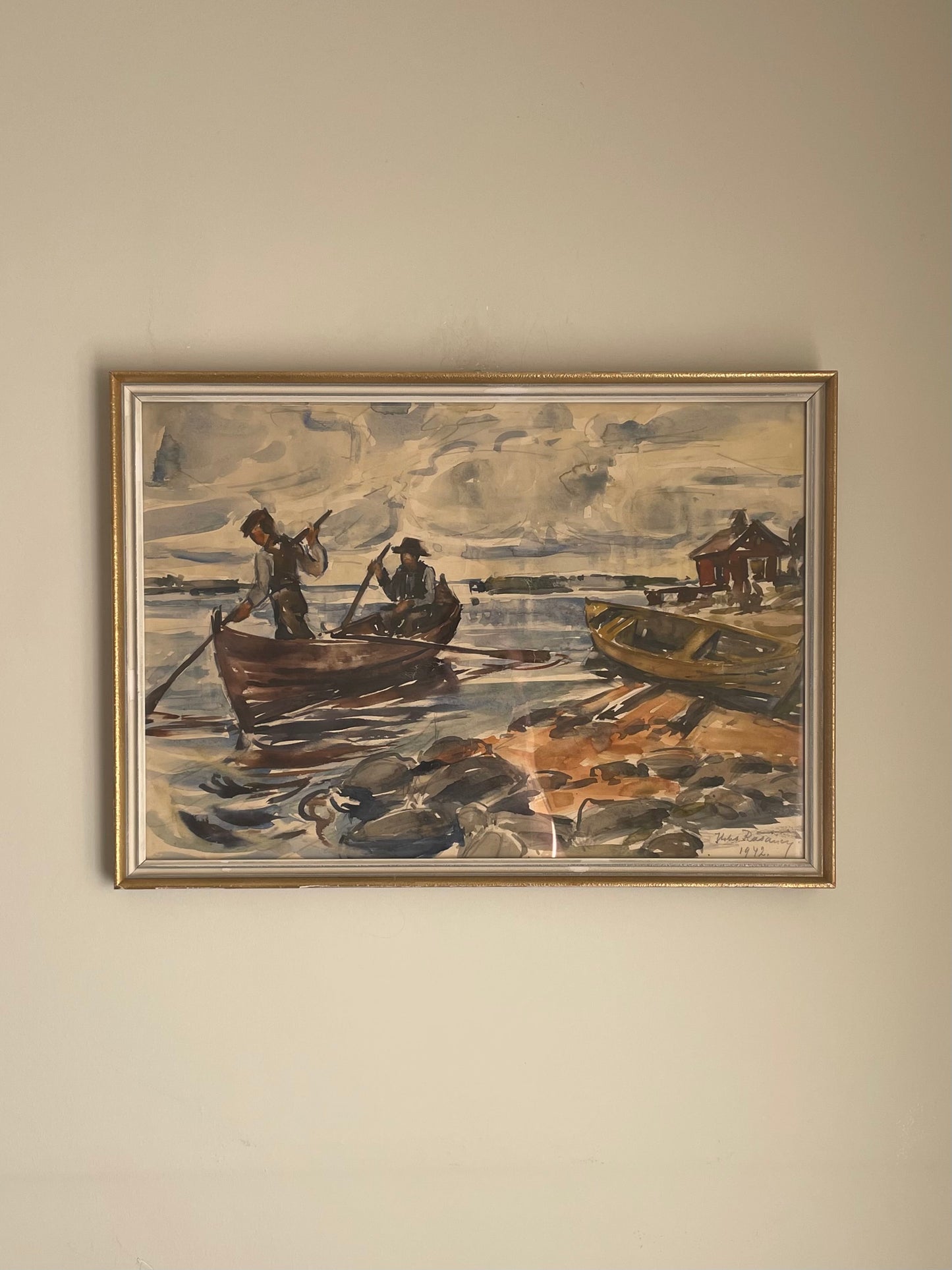 Fishermen watercolour