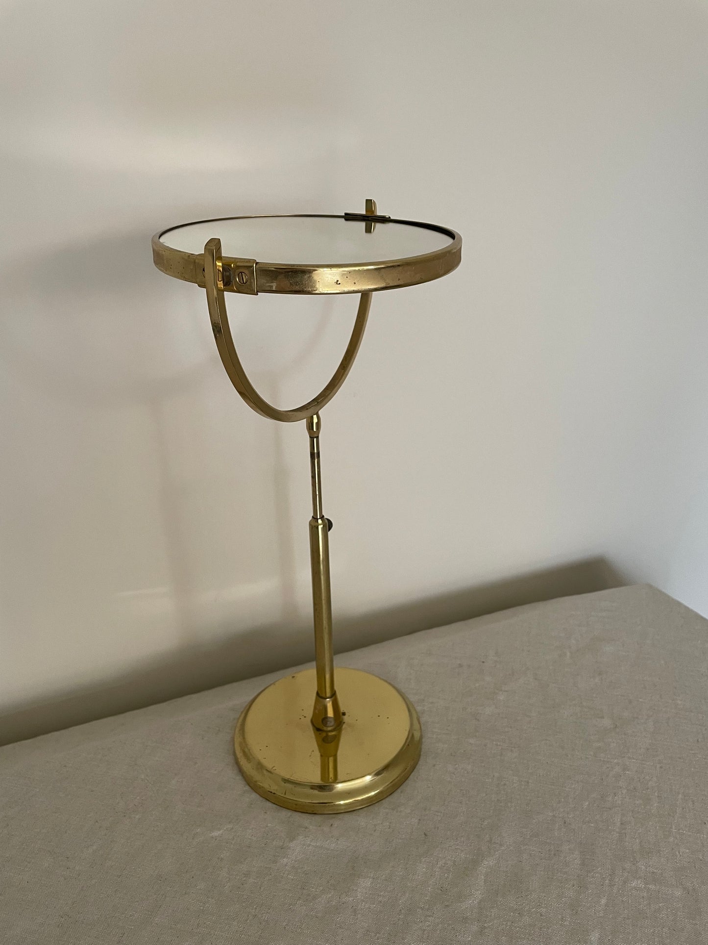 Brass vintage vanity adjustable mirror