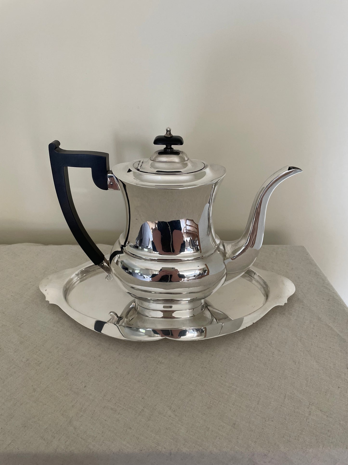 Mid century silver plated tea pot