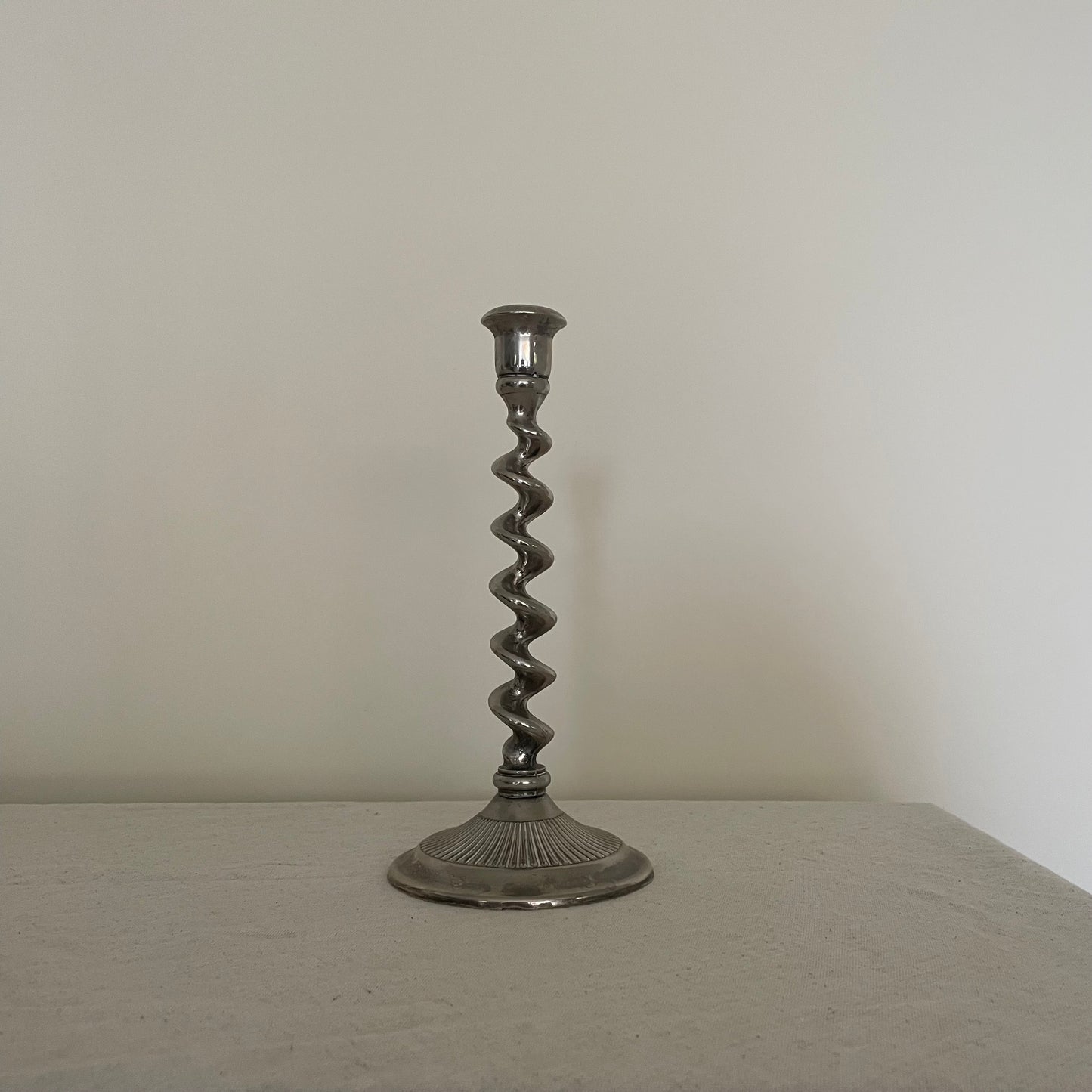 Barley twist candlestick holder