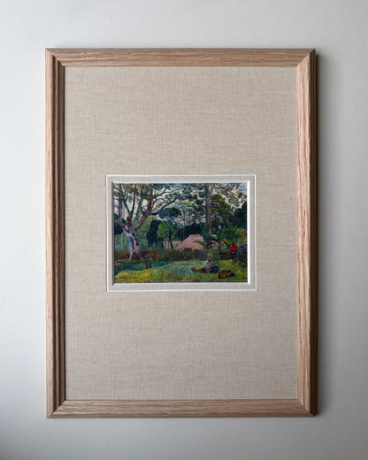Framed tropical landscape with mount