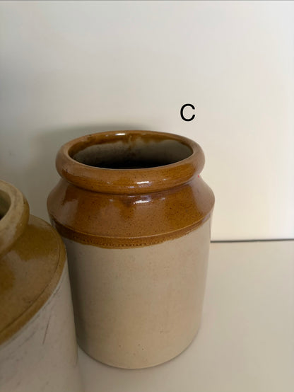 Vintage salt glazed stone pot