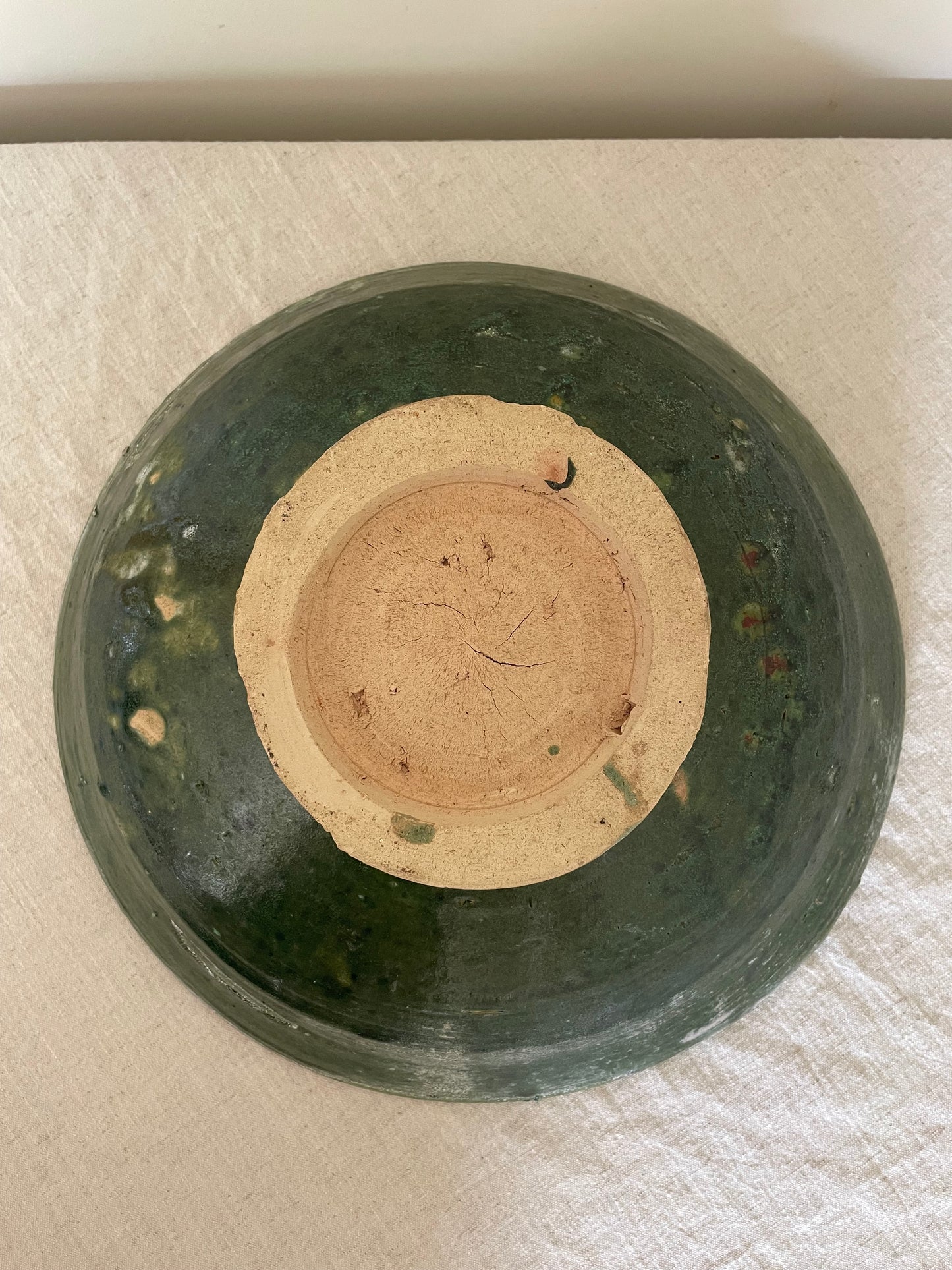 Vintage Tamegroute Moroccan green bowl