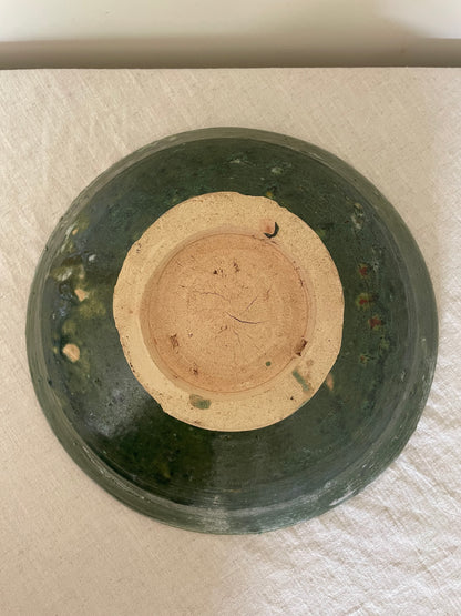 Vintage Tamegroute Moroccan green bowl