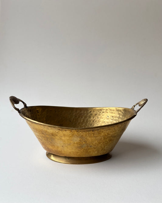 Vintage hammered brass decorative bowl
