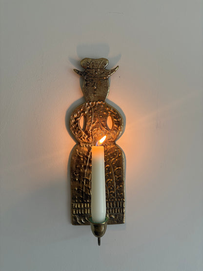 Pair of vintage man and woman sconces