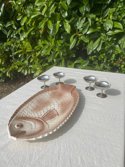 Vintage French Salmon fish platter