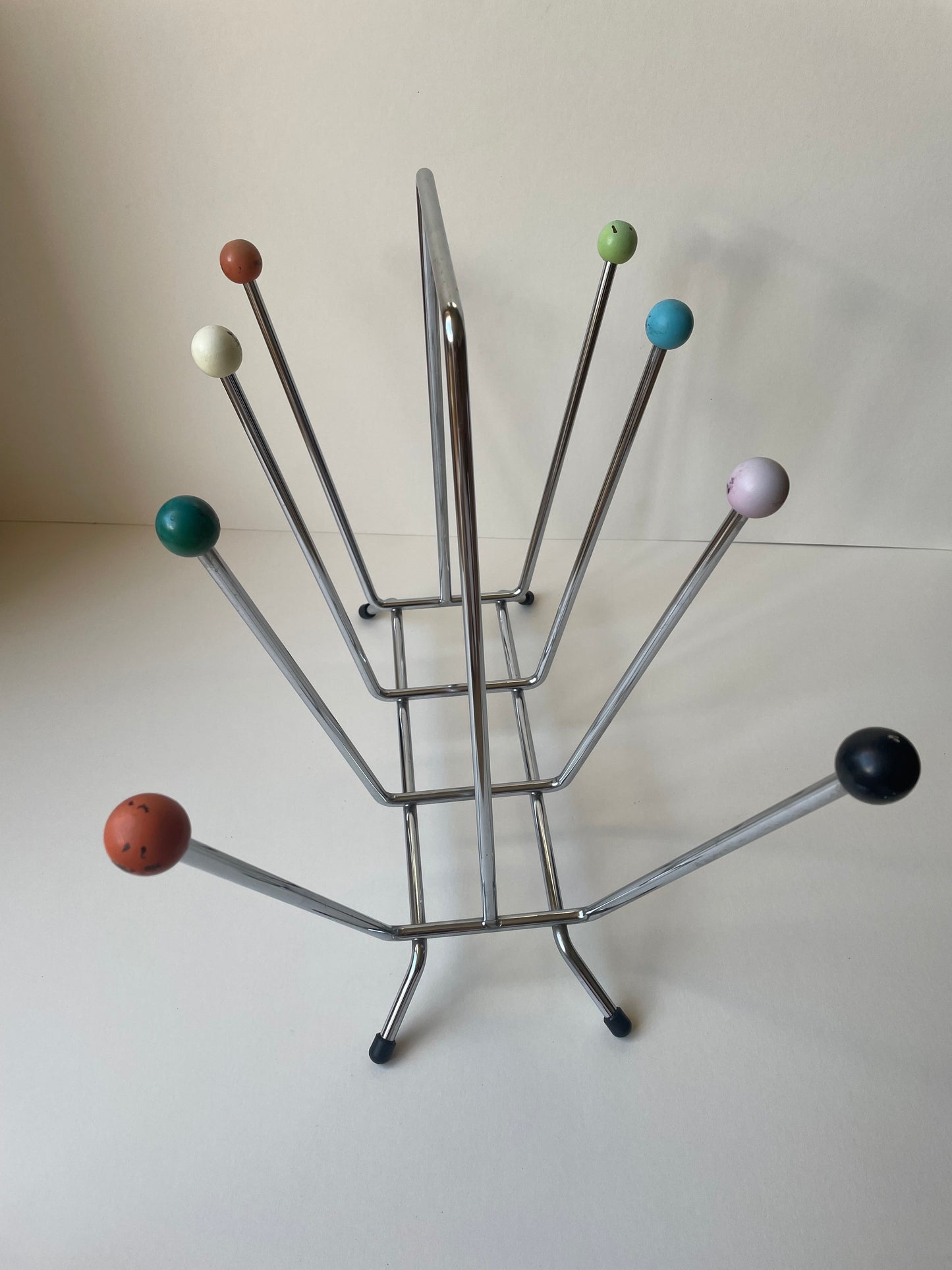 Chrome Sputnik magazine rack/record holder