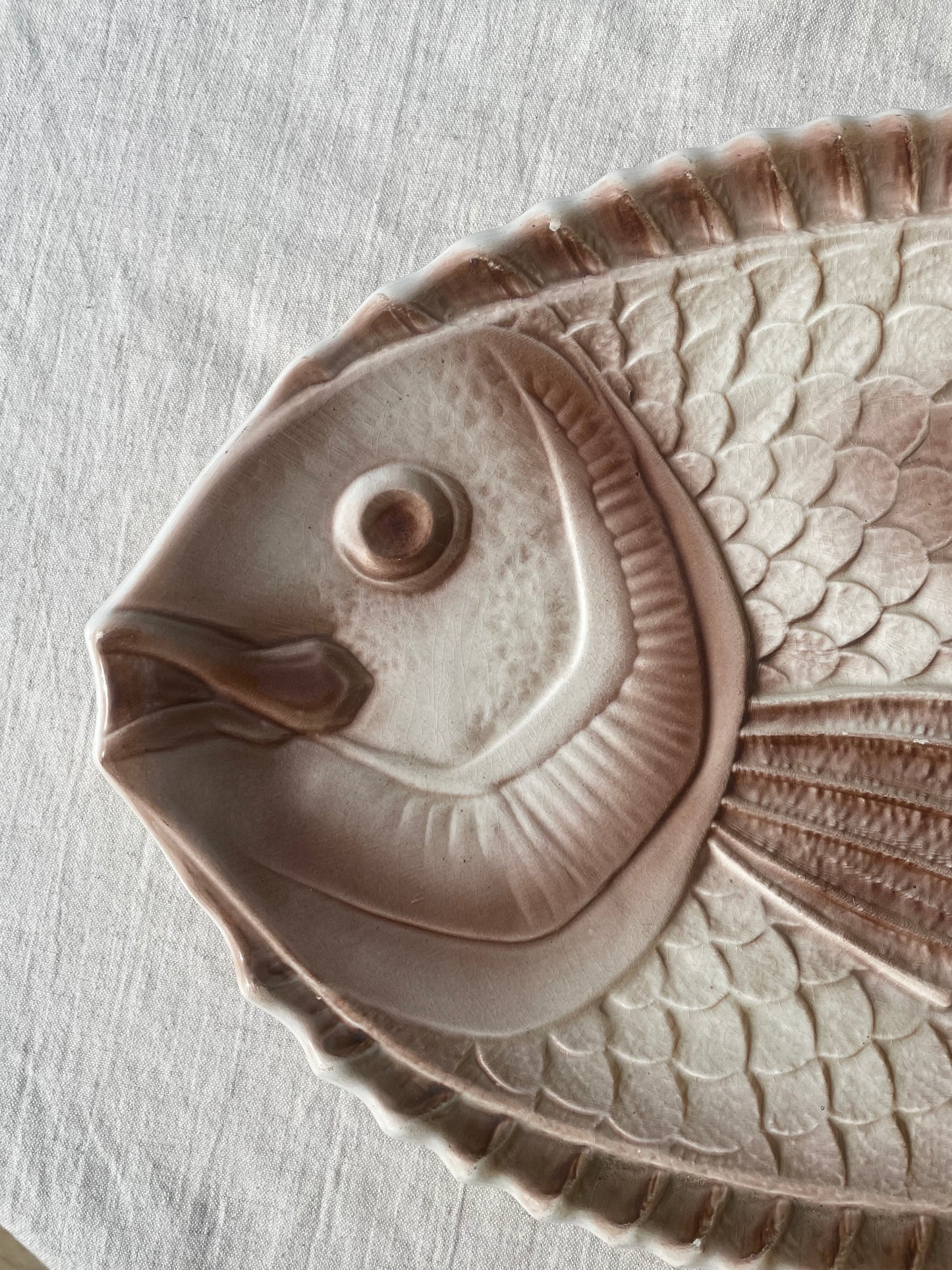 Vintage French Salmon fish platter