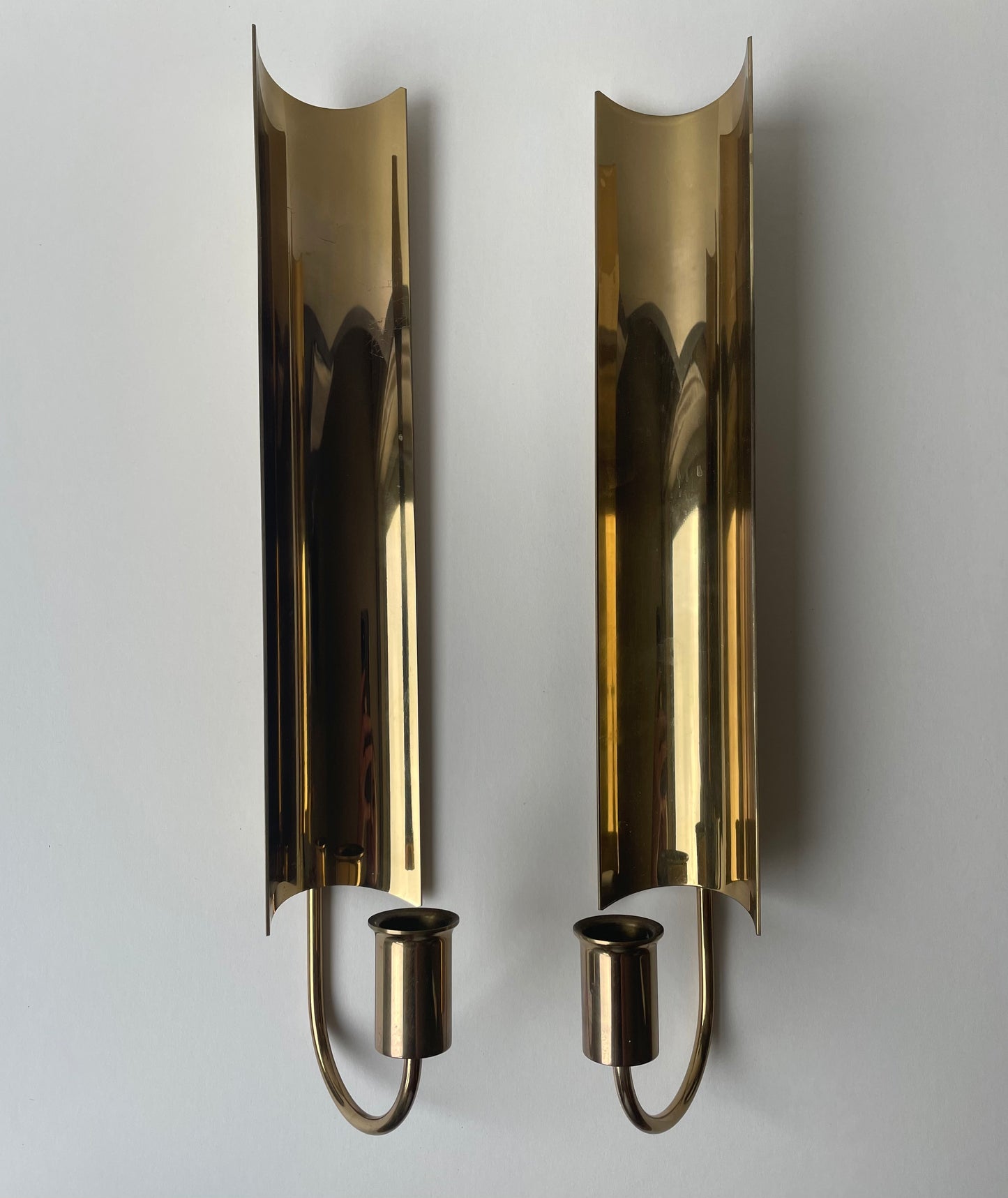 Candle wall sconces by PIERRE FORSSELL for Skultuna, Sweden, 1960s