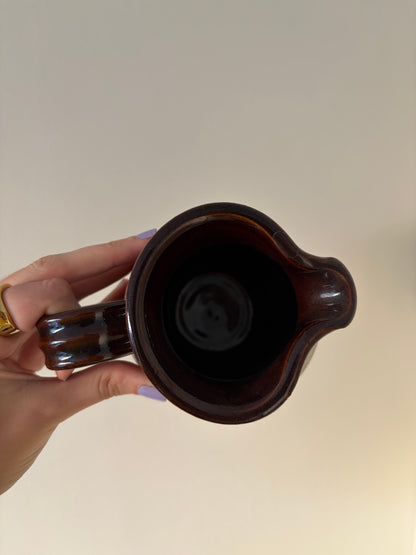 Small vintage brown glazed jug
