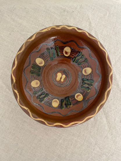 Romanian vintage clay bowl
