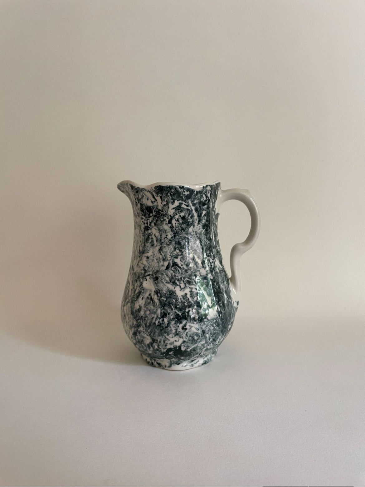 Handmade Vintage Fine China Blue Jug made in Herefordshire