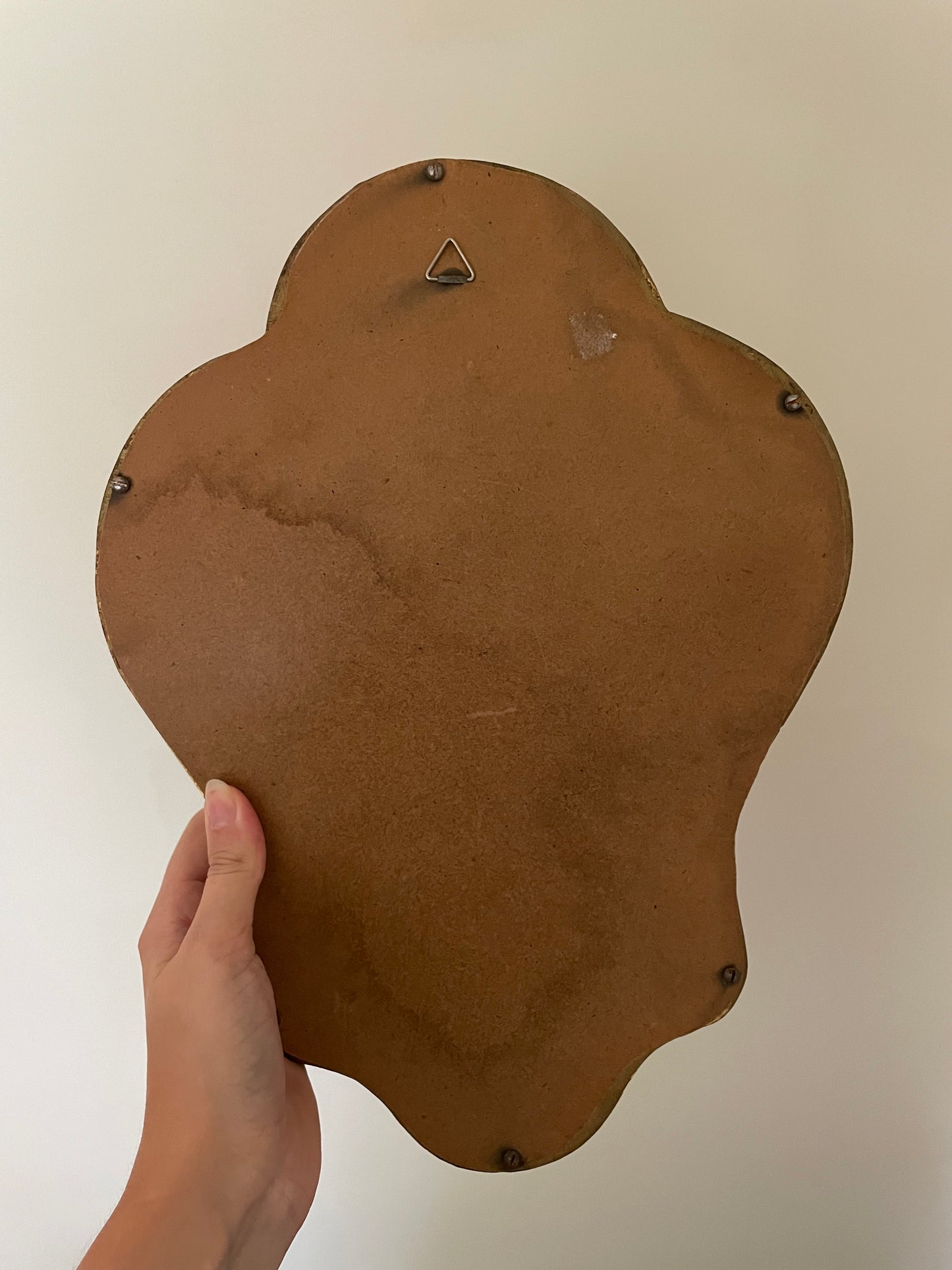 Small Louis XV style gold gilt mirror