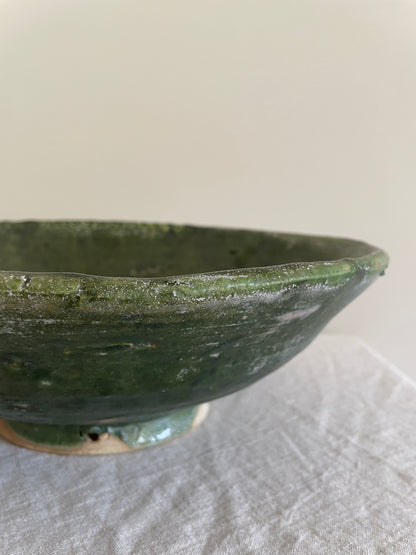 Vintage Tamegroute Moroccan green bowl