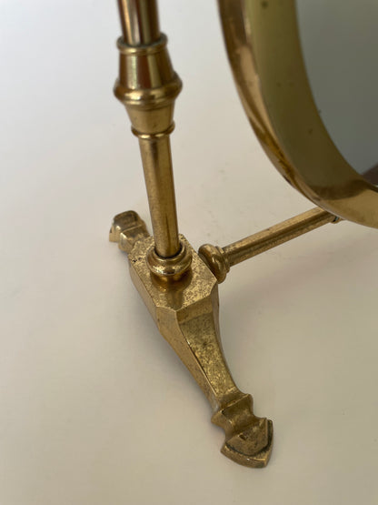 Brass vintage vanity mirror