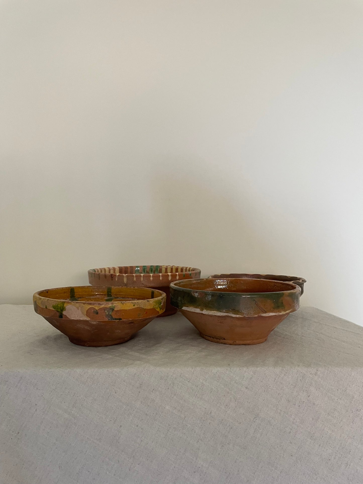 Romanian vintage clay bowl
