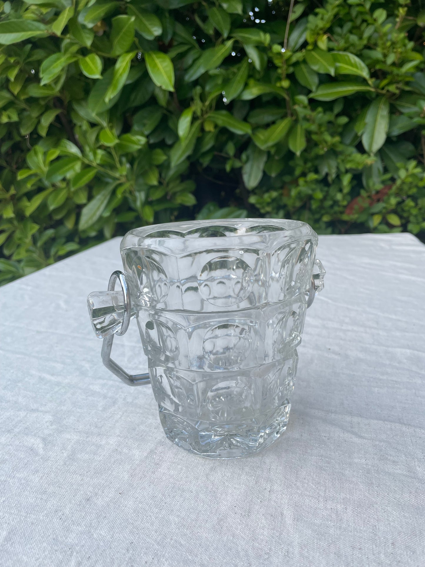 Small glass ice bucket
