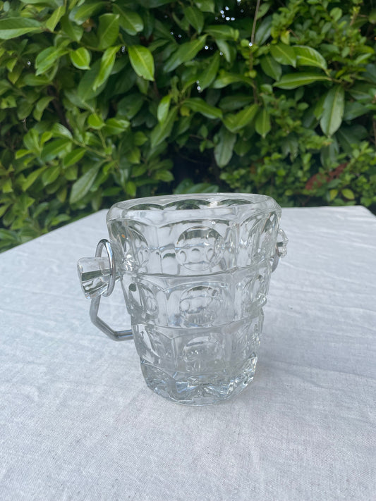 Small glass ice bucket