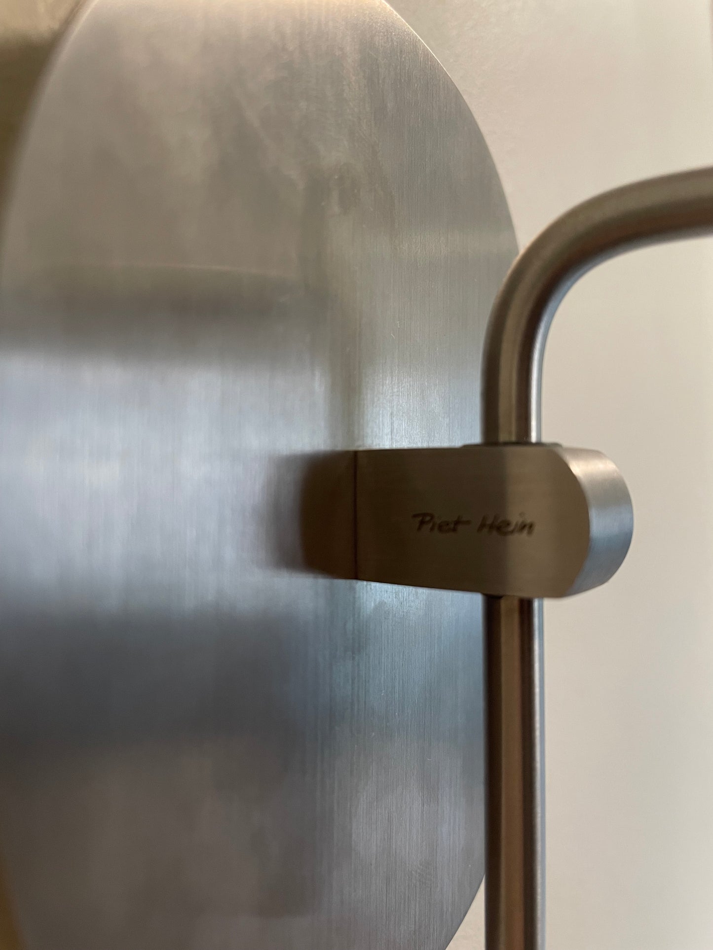 Pair of vintage stainless steel candle sconces by Piet Hein