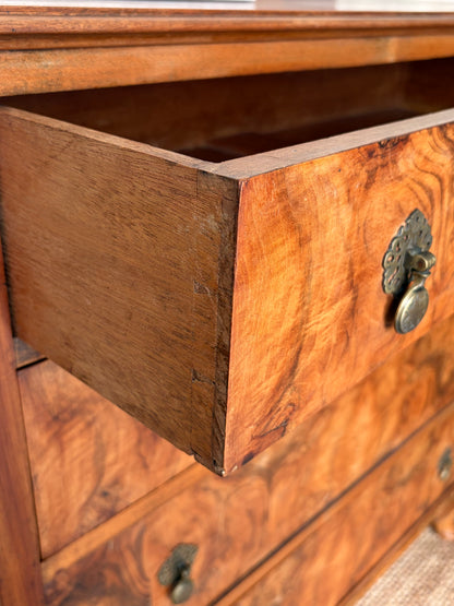1930’s vintage burr walnut chest of drawers