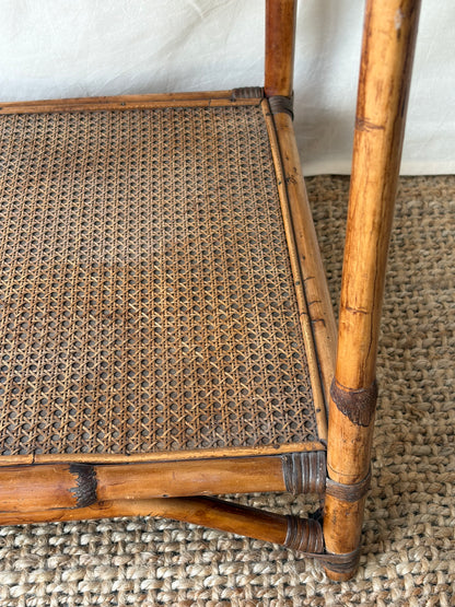Vintage bamboo and rattan table