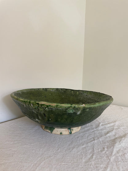 Vintage Tamegroute Moroccan green bowl