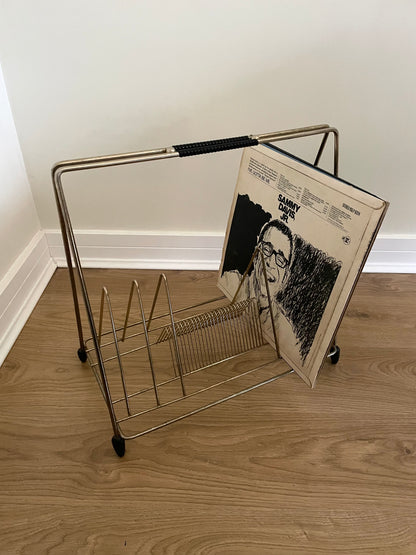 Vintage vinyl record holder for LPs and 45s