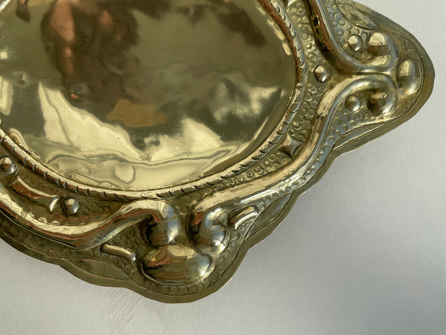 Pair of vintage brass candle wall sconces