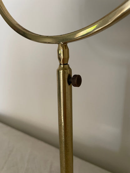 Brass vintage vanity adjustable mirror