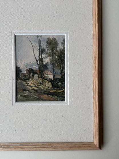 Framed country house and lane