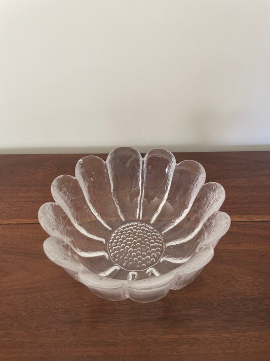 Dartington crystal glass flower bowl