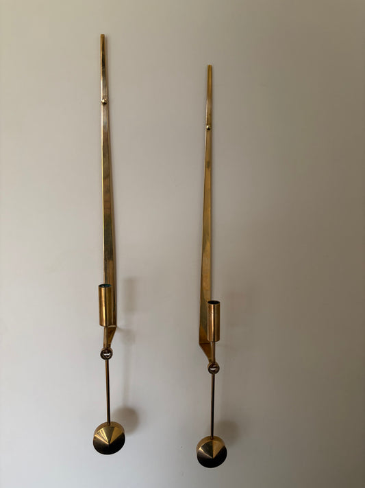 Vintage Swedish Skultuna 1607 candle sconces by Pierre Forsell